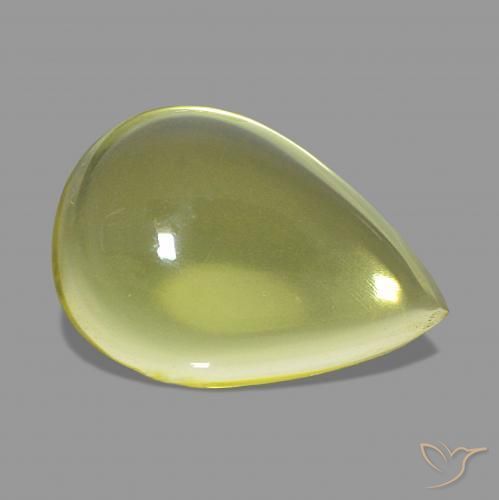 Quarzo Giallo chiaro naturale da 5.60 ct, Forma a pera, Trasparente