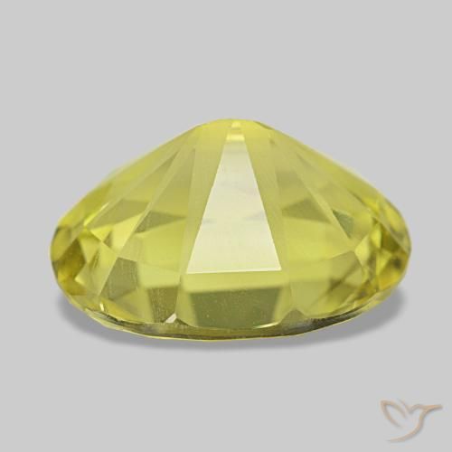 Quarzo naturale giallo da 7,27 ct, taglio ovale, VVS-VS