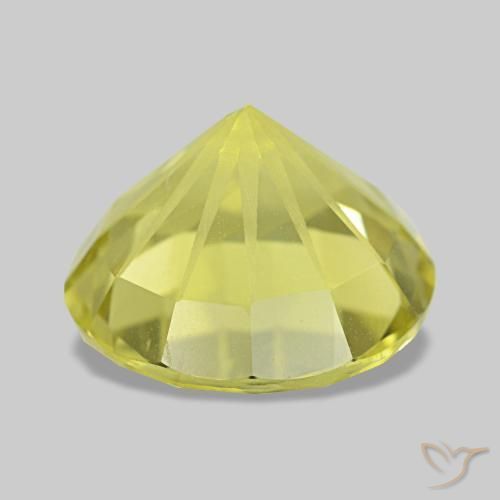 Quarzo naturale giallo da 3,09 ct, taglio rotondo, VS