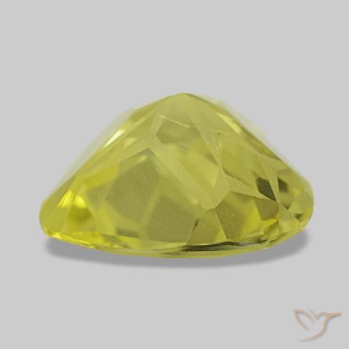 Quarzo naturale giallo da 3,78 ct, a forma di cuore, VS