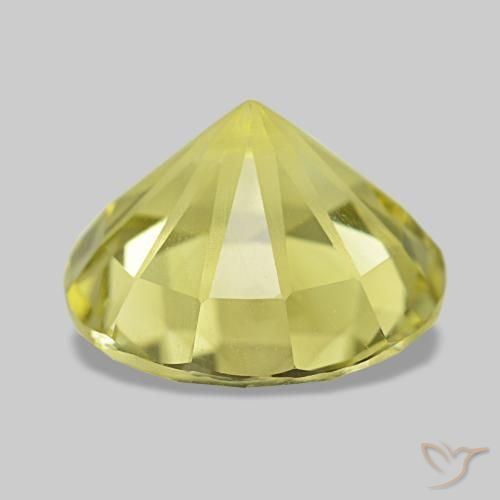 Quarzo naturale giallo da 4,38 ct, taglio rotondo, VVS