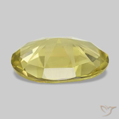 Quarzo naturale giallo da 4,34 ct, taglio ovale, VVS