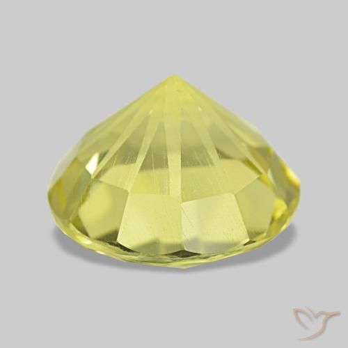 Quarzo naturale giallo da 3,52 ct, taglio rotondo, VVS