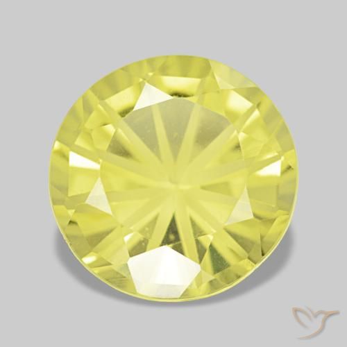 2.79ct giallo quarzo, rotondo, VVS