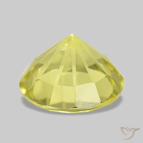 Quarzo naturale giallo da 2,79 ct, taglio rotondo, VVS