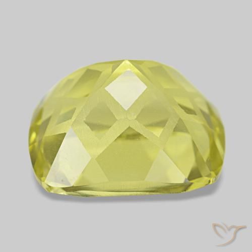 Quarzo naturale giallo da 4,81 ct, taglio a cuscino, VVS