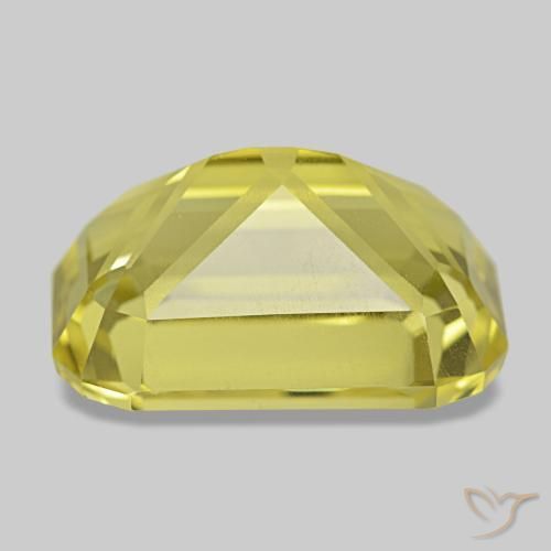 Quarzo naturale giallo da 8,97 ct, taglio smeraldo, VVS