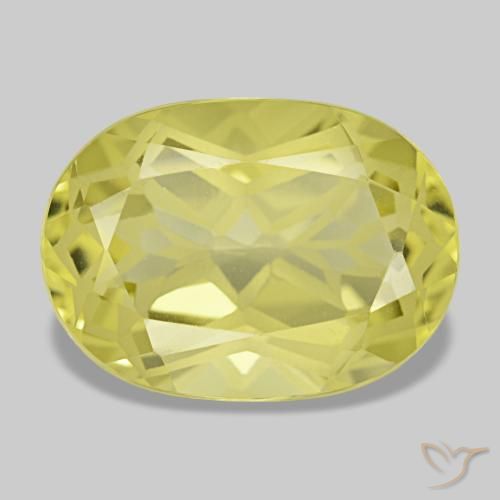 5.32ct giallo quarzo, cuscino, VVS
