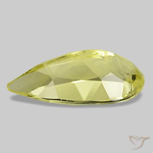 Quarzo naturale giallo da 4,70 ct, taglio a pera, VVS