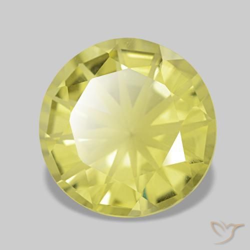 Quarzo naturale giallo da 2,51 ct, taglio rotondo, VVS