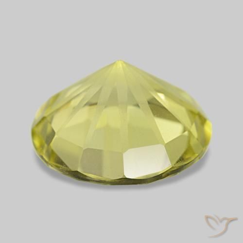 Quarzo naturale giallo da 2,51 ct, taglio rotondo, VVS