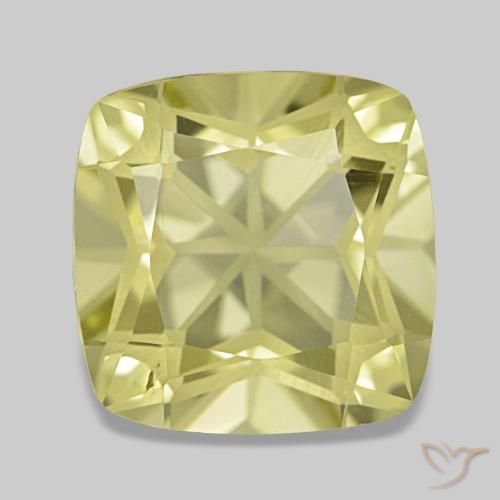 Quarzo naturale giallo da 5,07 ct, taglio a cuscino, VVS