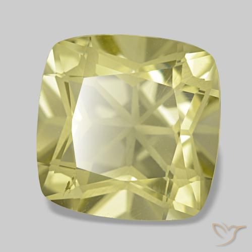Quarzo naturale giallo da 5,07 ct, taglio a cuscino, VVS