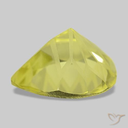 Quarzo naturale giallo da 5,44 ct, taglio a pera, VS