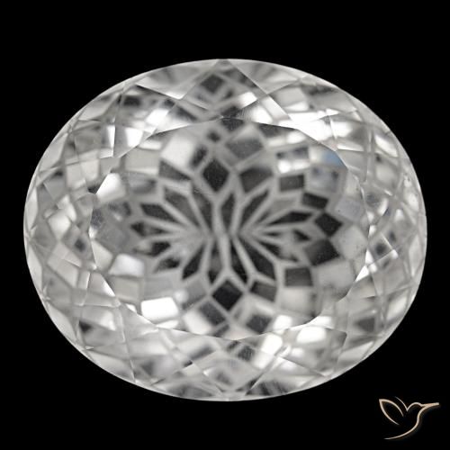 Quarzo naturale bianco da 57,71 ct, taglio ovale, VVS