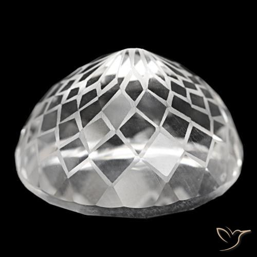 Quarzo naturale bianco da 57,71 ct, taglio ovale, VVS