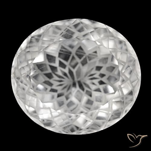 Quarzo naturale bianco da 58,94 ct, taglio ovale, VS