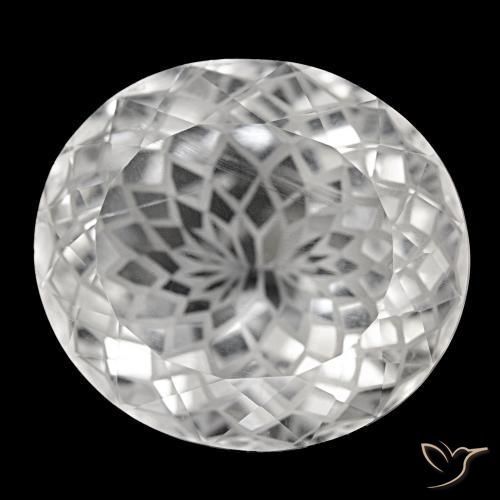 Quarzo naturale bianco da 58,94 ct, taglio ovale, VS