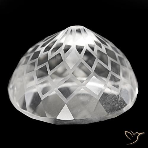 Quarzo naturale bianco da 76,48 ct, taglio ovale, VS