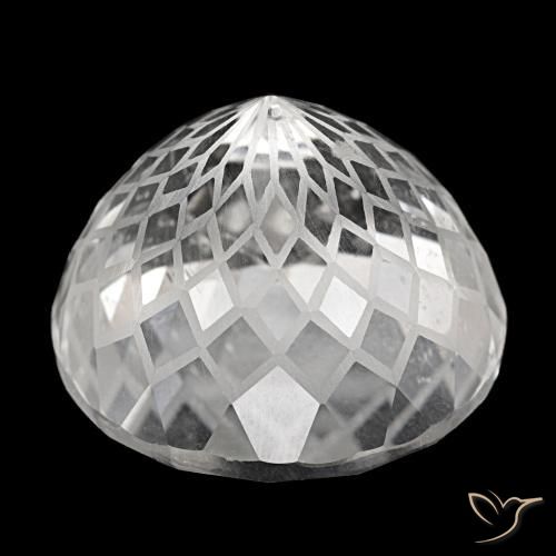 Quarzo naturale bianco da 77,33 ct, taglio rotondo, VS