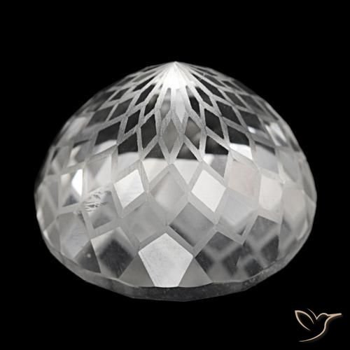 Quarzo naturale bianco da 51,15 ct, taglio rotondo, VVS-VS