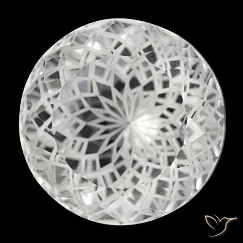 Quarzo naturale bianco da 73,76 ct, taglio rotondo, VS