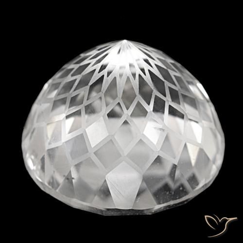 Quarzo naturale bianco da 73,76 ct, taglio rotondo, VS