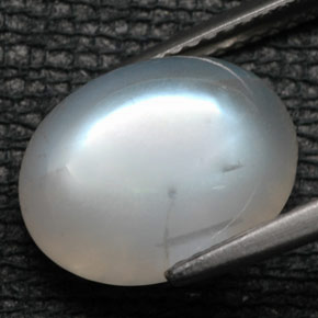 Pietra di luna arcobaleno naturale bianco da 5,72 ct, trasparente, trasparente/traslucido