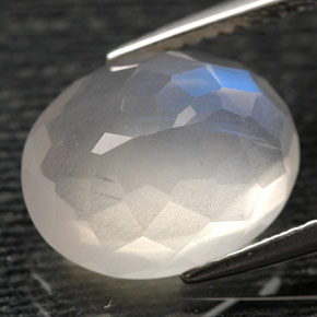 Pietra di luna arcobaleno Bianco naturale da 4.87 ct, Trasparente, Trasparente/Traslucido