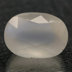 Pietra di luna arcobaleno Bianco naturale da 6.67 ct, Trasparente, Trasparente/Traslucido