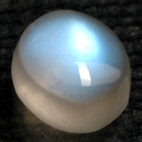 Pietra di luna arcobaleno naturale bianco da 1,09 ct, trasparente, trasparente/traslucido