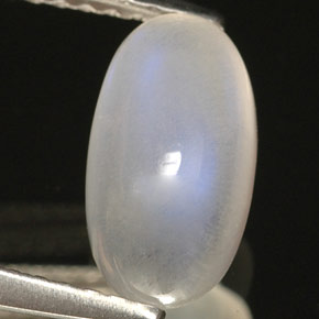 Pietra di luna arcobaleno naturale bianco da 1,80 ct, trasparente, trasparente/traslucido