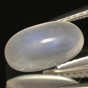 Pietra di luna arcobaleno naturale bianco da 1,80 ct, trasparente, trasparente/traslucido