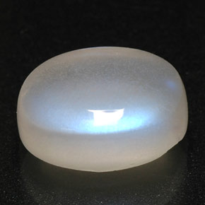 Pietra di luna arcobaleno naturale bianco da 2,15 ct, trasparente, trasparente/traslucido