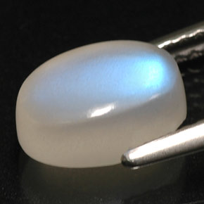 Pietra di luna arcobaleno naturale bianco da 2,15 ct, trasparente, trasparente/traslucido