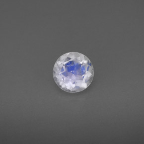 Pietra di luna arcobaleno naturale bianco da 0,71 ct, trasparente, trasparente/traslucido