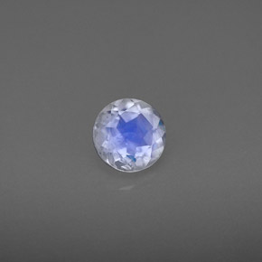 Pietra di luna arcobaleno naturale bianco da 0,71 ct, trasparente, trasparente/traslucido