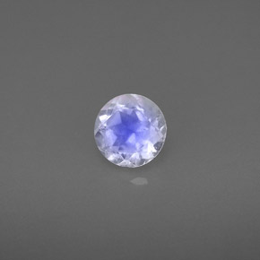 Pietra di luna arcobaleno naturale bianco da 0,74 ct, trasparente, trasparente/traslucido