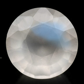 Pietra di luna arcobaleno Blu bianco naturale da 2.16 ct, Trasparente, Trasparente/Traslucido