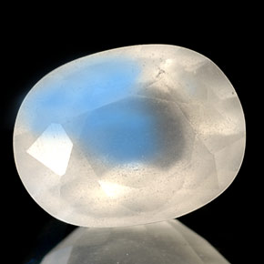 Pietra di luna arcobaleno naturale blu da 1,69 ct, trasparente, trasparente/traslucido