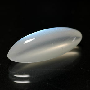 Pietra di luna arcobaleno naturale bianco da 5,06 ct, trasparente, trasparente/traslucido