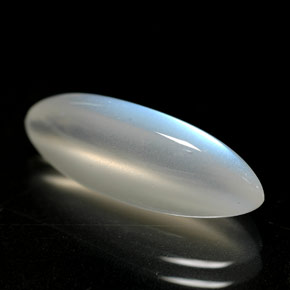 Pietra di luna arcobaleno naturale bianco da 5,06 ct, trasparente, trasparente/traslucido