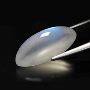 Pietra di luna arcobaleno Blu bianco naturale da 8.94 ct, Trasparente, Trasparente/Traslucido