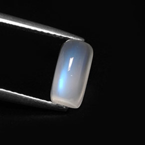 Pietra di luna arcobaleno Blu bianco naturale da 1.86 ct, Trasparente, Trasparente/Traslucido