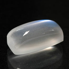 Pietra di luna arcobaleno naturale bianco da 2,12 ct, trasparente, trasparente/traslucido