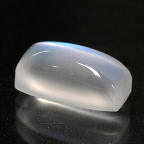 Pietra di luna arcobaleno naturale bianco da 2,12 ct, trasparente, trasparente/traslucido