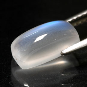 Pietra di luna arcobaleno naturale bianco da 2,12 ct, trasparente, trasparente/traslucido