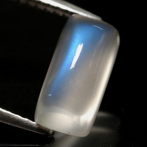 Pietra di luna arcobaleno naturale bianco da 2,51 ct, trasparente, trasparente/traslucido