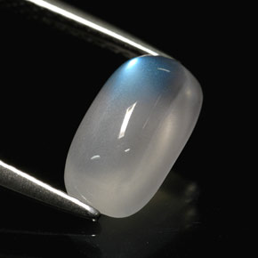 Pietra di luna arcobaleno naturale bianco da 2,11 ct, trasparente, trasparente/traslucido