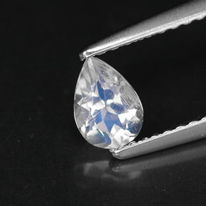 Pietra di luna arcobaleno naturale blu da 0,35 ct, taglio a pera, VS